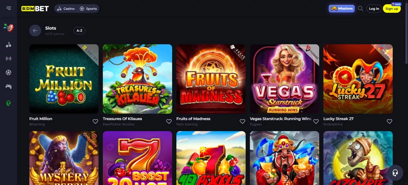 Bdmbet Casino Hry