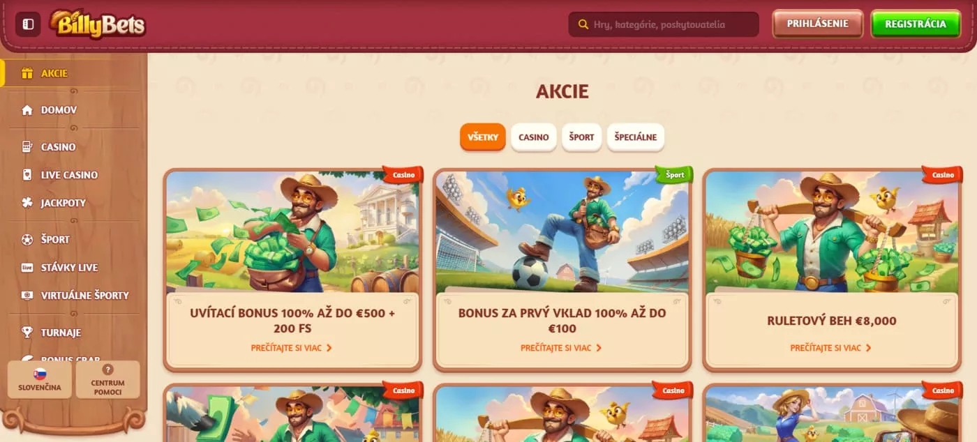 Billybets Casino Promo akcie