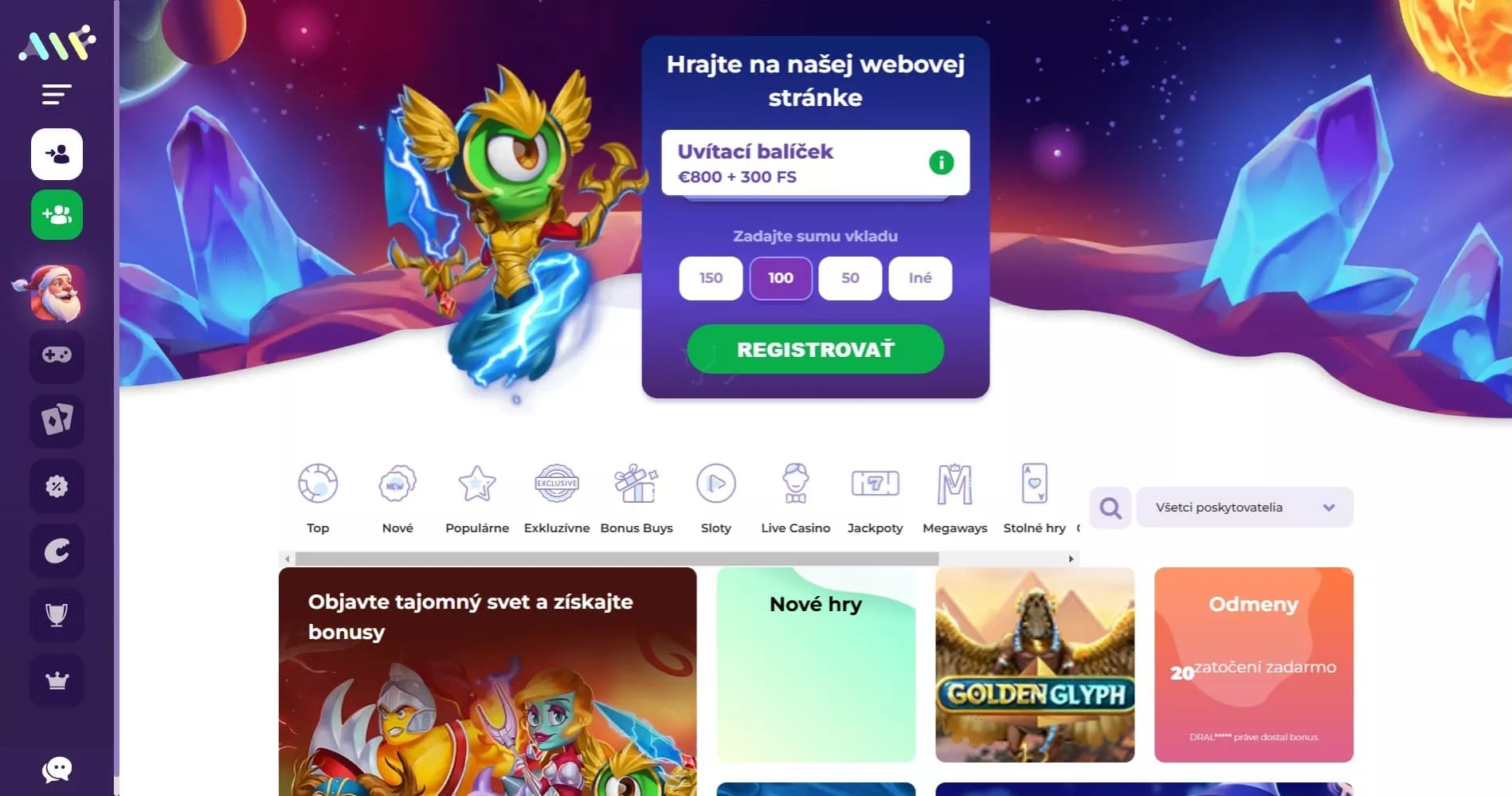 Alf Casino Hlavná stránka