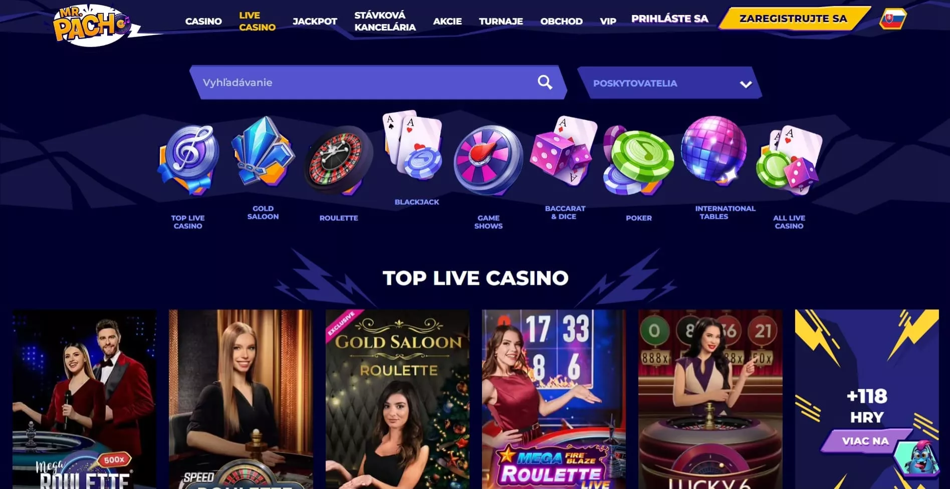 MrPacho živé kasíno