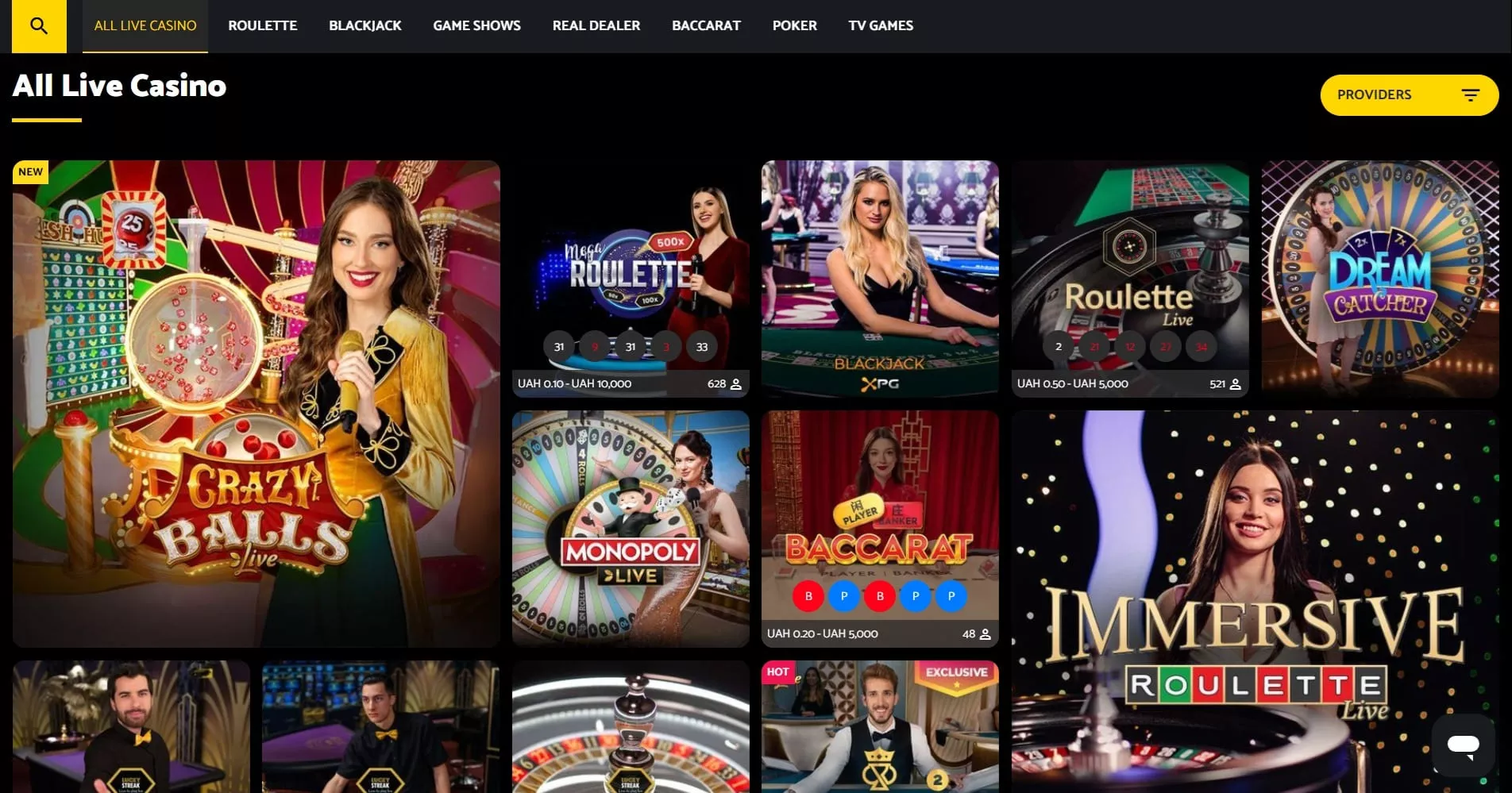 PalmSlots živé kasíno