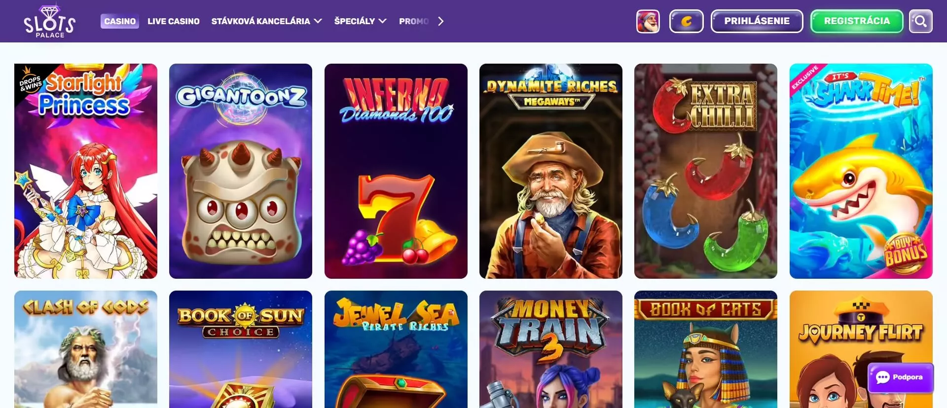 Slotspalace výherné automaty