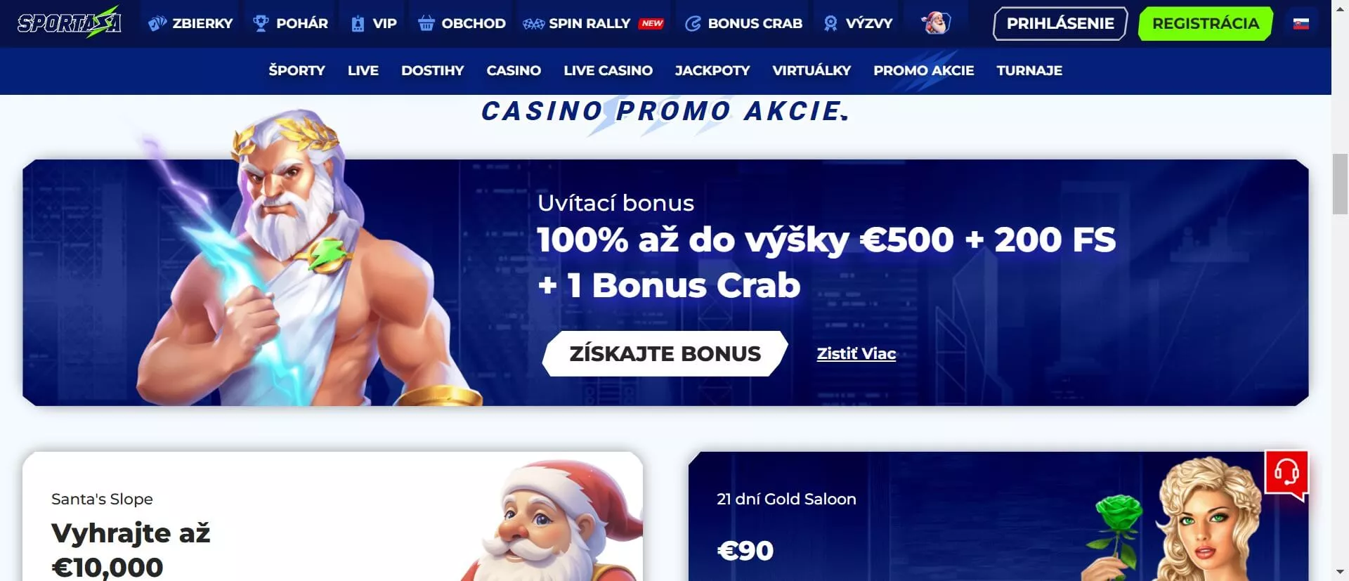 Sportaza kasíno uvítací bonus