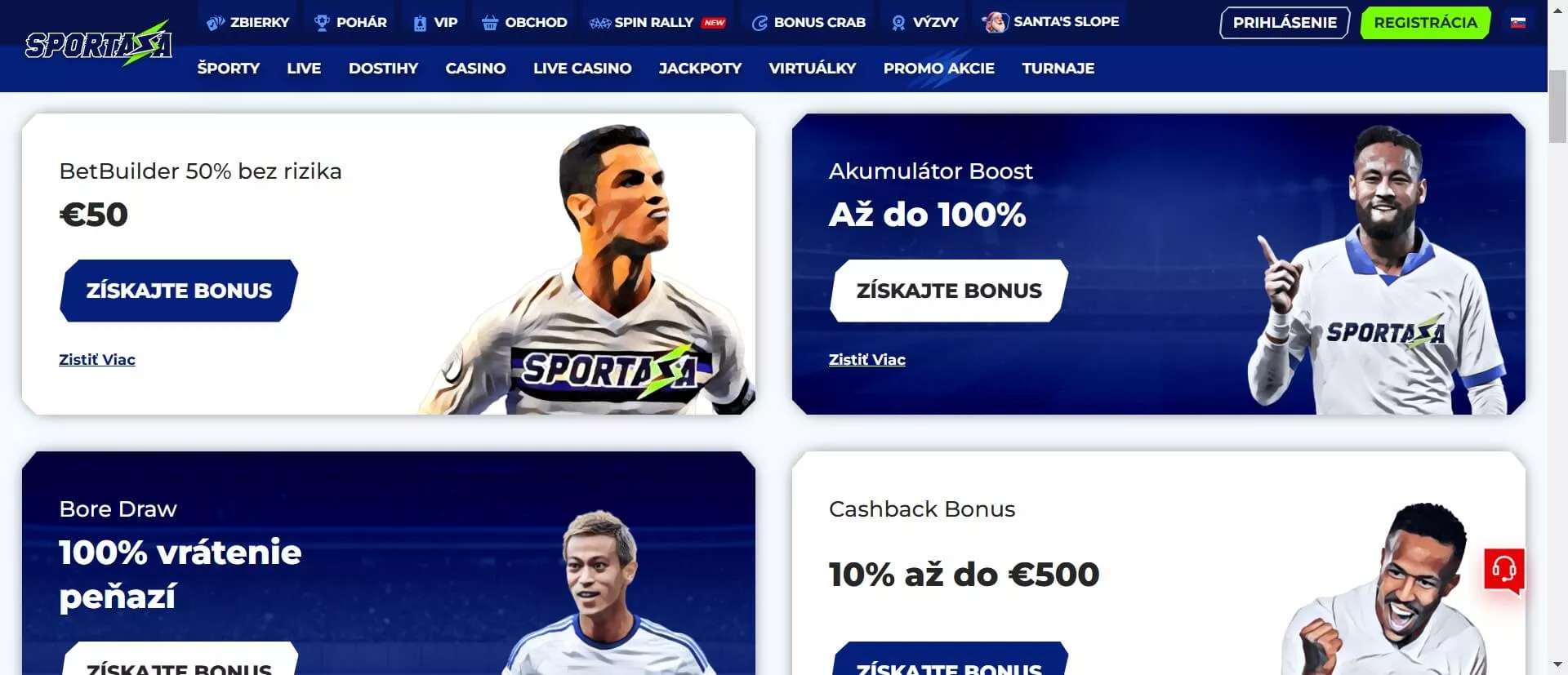 Športové promo akcie Sportaza