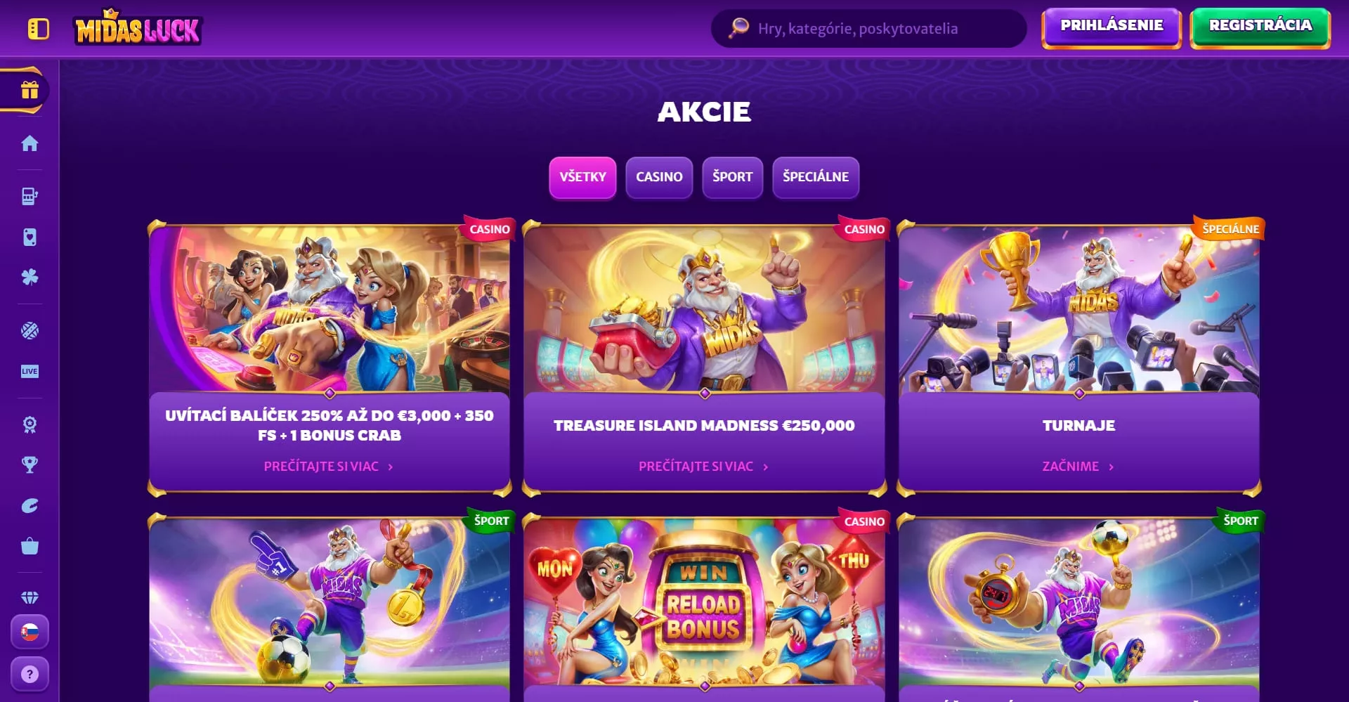 Midasluck propagačné akcie